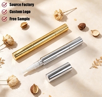 Stylo applicateur cosmétique de luxe vide en or et argent, 3ml 5ml, pour huile à cuticules, brillant à lèvres, soin des ongles, distributeur de liquide en plastique