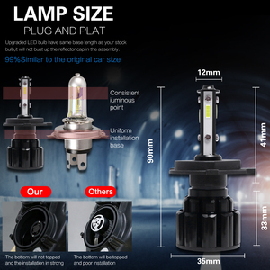 Đèn Pha Led Xe Hơi X16S CSP 4 Cạnh H13 H4 9012 5202 9005 9006 H7 H11 60W 8000LM 6500K IP67 Bóng Đèn Sương Mù Tự Động - Product Image 2