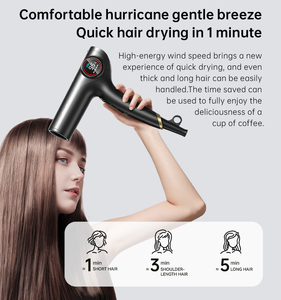 Secador de Pelo Profesional de Alta Velocidad <span class=keywords><strong>CONFU</strong></span>, Gran Venta, con Pantalla LED, Motor BLDC, Secador de Pelo Eléctrico de Salón, de Fábrica - Product Image 3