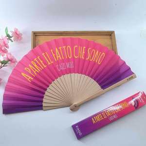 Wedding Decorative Spanish Wooden Fan Carved White Wood Folding Hand Fan with Folk Art Pattern for Souvenir and Business <b>Gifts</b> - Product Image 5