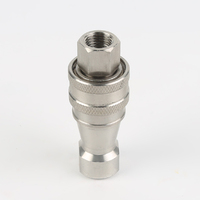 POOLKE KZF 1/4" Nouvelle vanne à clapet à double fermeture en acier inoxydable SUS304, raccord rapide hydraulique, garantie 1 an, outils de plomberie