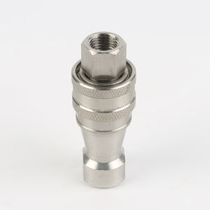 POOLKE KZF 1/4" Nouvelle vanne à clapet à double fermeture en acier inoxydable SUS304, raccord rapide hydraulique, garantie 1 an, outils de plomberie - Product Image 2