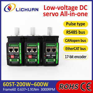लिचुआन dc24/48v 6/10/12/15a ip65 3000 आरपीएम 200/400/600w सर्वो मोटर नियंत्रक 0.637/1.27/1.91n एकीकृत सर्वो मोटर चालक - Product Image 2