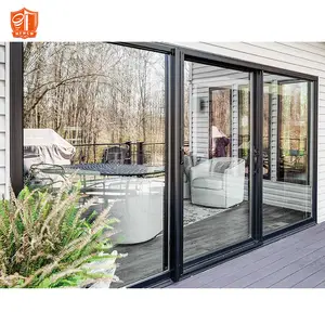 Soundproof Energy Saving Aluminum Sliding Door Glass Courtyard Lift And Slide Door