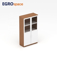 EGROspace Muebles Modernos de Lujo, Archivador de Oficina con Cerradura para Documentos, de Madera y Vidrio