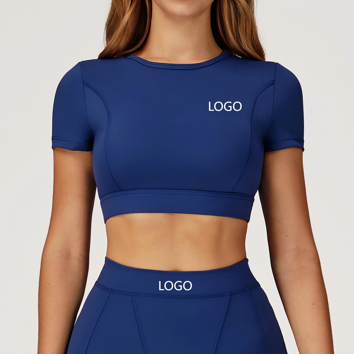 2025New Women Tight Breathable Comfortable Nude Feeling Crew Neck Yoga Fitness Short Sleeves Women Gym Sports T Shirt