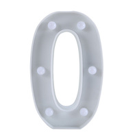 Lumières LED blanches en forme de lettres et de chiffres, design cœur, pour propositions romantiques, anniversaires, décoration d'ambiance, éclairage décoratif