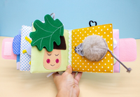 Jouet éducatif sensoriel Montessori pour les tout-petits 3D Animal Busy Book cadeau de Noël feutre livre silencieux pour garçons et filles