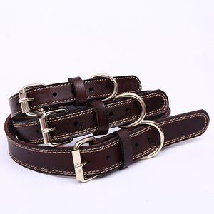 Venta de fábrica <span class=keywords><strong>Collar</strong></span> para mascotas <span class=keywords><strong>Collar</strong></span> de perro de cuero de vaca duradero de lujo para perros pequeños y grandes - Product Image 6