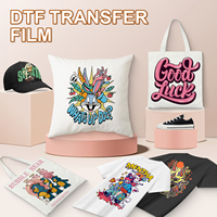 T Shirt desain cetak PET DTF Film Transfer panas PET Film untuk L1800 L805 XP600 I3200 I4720 pencetak DTF