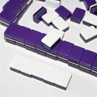 Tuiles de Mahjong Américaines Rectangulaires en Acrylique 4 Couches, 160 Pièces, Violet Améthyste, Luxe Personnalisé, Prix Usine