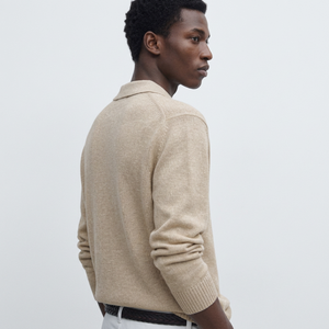 Pull en cachemire mélangé pour homme, style Old Money, anti-rides, séchage rapide - Product Image 4