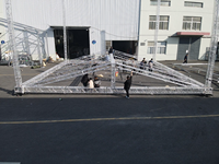 Cabina de DJ de 300x300 mm, Estructura de Aluminio Fácil de Instalar, Soporte para Telón de Fondo para Bodas, Estructura de Truss para Ferias Comerciales y Fiestas