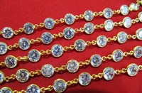 Collier tendance pour femme en acier inoxydable plaqué or 18 carats, avec zircone cubique en forme de pièce de monnaie, finition argent/or/noir, longueur 1 pied