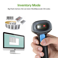 Escáner de Código de Barras Inalámbrico Portátil 2.4G WiFi con Bluetooth, Escáner 1D/2D para Gestión de Inventario y Uso en Supermercados