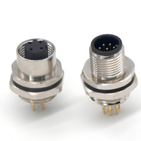 Conector Impermeable M12 de 4 Pines, Conjunto de Cable M12, Conector Circular M12 de 3 a 12 Pines