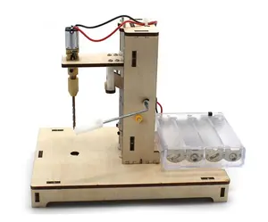 DIY Mini Bor 1-3Mm Kayu Pengeboran Lubang Buatan Tangan Teknologi Pendidikan Ilmu Kit Mainan untuk Anak-anak