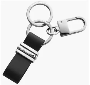 Hot Selling Factory Wholesales Custom Leather Car Keychain Custom Logo Black Leather Metal Keychain For Car Keys With Low MOQ