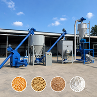 Usine complète d'alimentation des volailles et du bétail avec équipement automatisé de manutention des matériaux