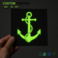 Autocollant lumineux néon personnalisé pour bateau, motif cercle ou carré vintage, pour décoration de pêche en mer, vente en gros
