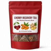 Thé de récupération à la cerise 5g x 20 sachets pyramidaux – Soutien post-entraînement pour la récupération et le confort musculaire