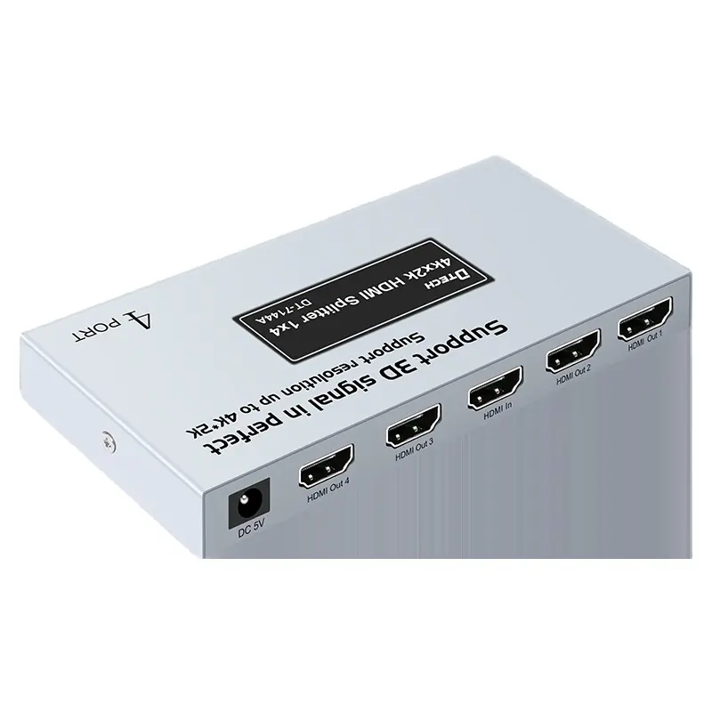 Dtech High Definition 3D HDMI 1.4 Standard Splitter Support OEM ODM 4K HDMI Splitter 1*4