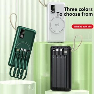 Batería Externa Personalizada con Logotipo, 20000 mAh, Carga Inalámbrica, 10000 mAh, Cargador Portátil, Batería Externa Delgada con Cable - Product Image 4