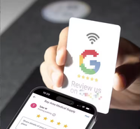 Carte NFC213 NFC Review Card 13.56MHz, carte intelligente sans contact, logo personnalisé pour les avis de restaurant