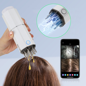Caméra HD pour analyse capillaire et massage du cuir chevelu - Peigne vibrant avec applicateur d'huile pour massage visuel du cuir chevelu - Product Image 1