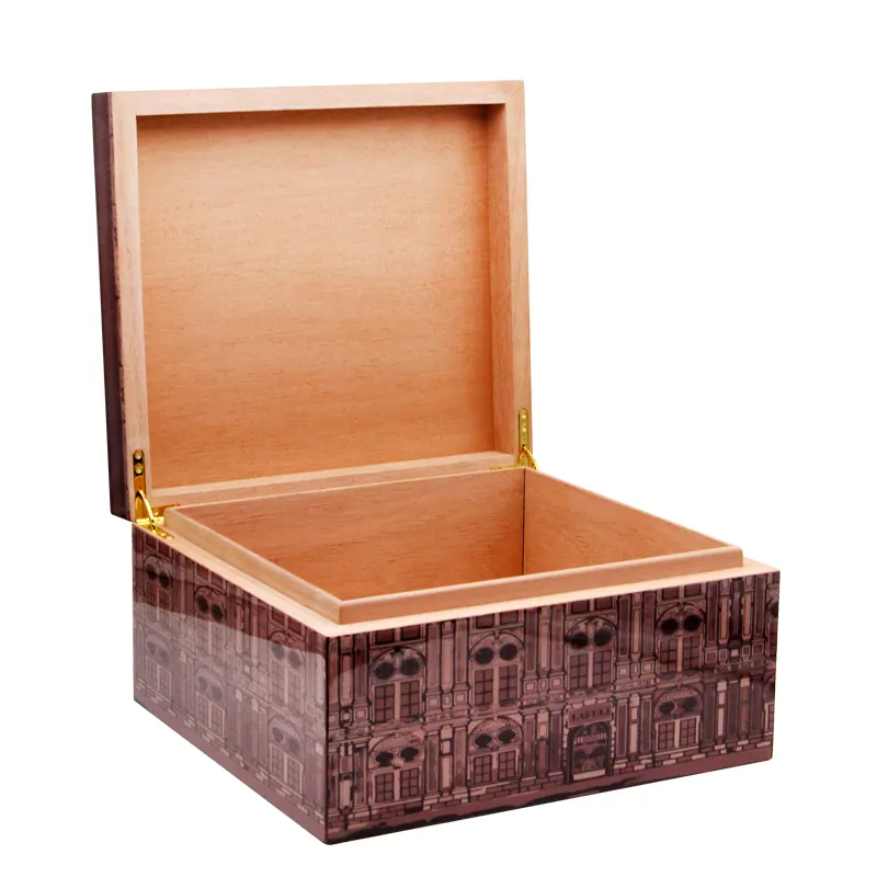 Luxe Humidor Reizen Houten Sigarenkistje Nieuw Materiaal Kartonnen Sigaar Humidor Doos Met Hoge Kwaliteit Voor Sigaar