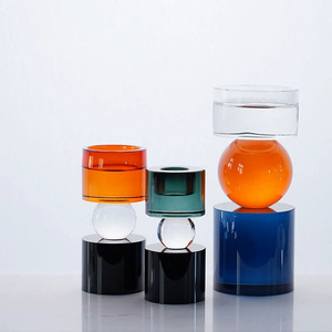Portacandele in Cristallo Creativo per Arredamento Casa, Artigianato Decorativo in Cristallo Trasparente, Eleganti Vasi e <span class=keywords><strong>Lanterne</strong></span> per Candele, Arredamento per Soggiorno - Product Image 4