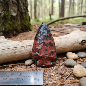 Gemstone Hand-Knapped 4 Inch Mahogany Obsidian Indian Agate Semi-Precious Stone Crafts Gemstone <b>Mascot</b> Arrowhead - Product Image 3