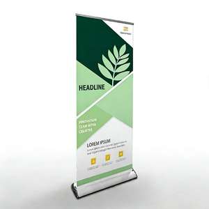 Stan Pameran Promosi Iklan Portabel Kustom, Banner Retractable Aluminium Roll up Pull up - Product Image 1