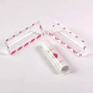 Popular Plastic Clear Money Holder Chap stick Lip Balm Blister Tray with Adhesive Tape