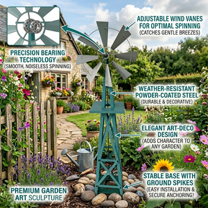 Heavy Duty Metal Wind Mill <strong>Weather</strong> <strong>Vane</strong> for Garden Decoration - Product Image 6