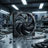 Ventilateur de boîtier silencieux DEEPCOOL FD12-V2 120 mm à roulement fluide PWM, contrôlé par la température, 4 broches, dissipateur thermique en plastique, refroidisseur PC
