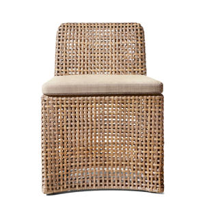 Sang trọng Patio vườn Set Side ghế thủ công tất cả các thời tiết mây ngoài trời mây ghế ăn - Product Image 2