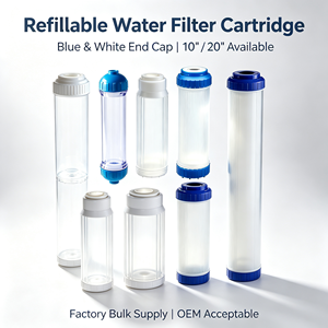 Kit de remplacement de cartouches filtrantes pour purificateur d'eau RO avec bouchons bleus et blancs 500L/heure Garantie 1 an Vente en gros - Product Image 1
