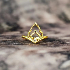 Anello con Zirconi Linea Marquise per Donne, Elegante Gioiello Geometrico alla Moda - Product Image 6