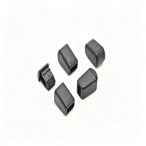 Embouts carrés creux en plastique noir à clipser pour cordons, avec trou intérieur de 0,8 cm, pour sweats à capuche, manteaux, sacs à dos - Product Image 1