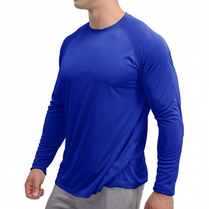 Camisas con capucha de manga larga con protección solar UV para senderismo, correr, venta al por mayor, camisas de pesca de rendimiento UPF 50 + para hombre, secado rápido en blanco - Product Image 1