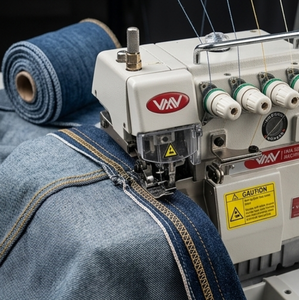 Máquina de Coser Industrial de Alta Calidad V-757F, Tipo Overlock Convencional de 4 Hilos para Cuellos, Vale la Pena Comprar - Product Image 4