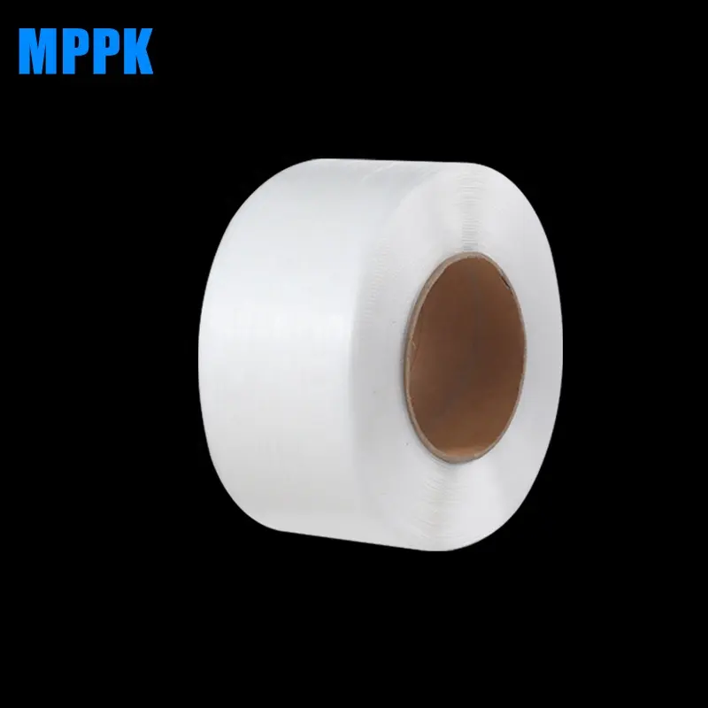 MPPK Pita Pengikat Kabel PP Putih Transparan, Tersedia 12MM 11MM 5MM untuk Mesin Kemasan Semi-otomatis Otomatis