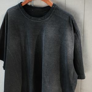 Camiseta de Hombre de Algodón Estilo Urbano, Personalizada, Vintage, Holgada, Lavada al Ácido, Desgastada, Corta, Cuadrada, Degradada, Decolorada por el Sol, de Manga Corta - Product Image 3