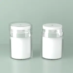 Alta qualidade plástico cosméticos creme recipientes jar 50g 50ml plástico jar cosméticos embalagem recipiente