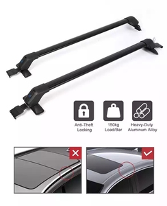 Barres de toit universelles en Aluminium pour voiture, barres de toit pour pièces automobiles noires - Product Image 6