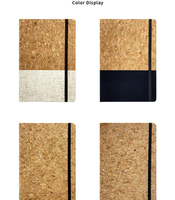 Carnet de notes en bois A5 écologique avec couverture rigide en liège naturel Carnet de notes personnalisable Journaux de bureau Carnet de notes cadeaux végétaliens pour l'école