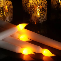 Nouveau LED sans flamme cône bougie lumières alimenté par batterie longues bougies lumière électronique photophore lampes maison mariage fête décor