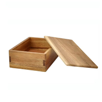 Boîte en bois avec couvercle amovible, coffre à souvenirs pour organiser les bijoux, boîte décorative en acacia naturel faite à la main, découpée au laser, boîtes cadeaux