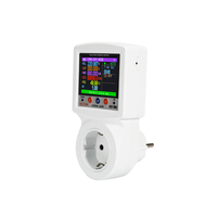 Prise intelligente numérique ETEK 16A avec minuterie enfichable à écran LCD et programmes de commutation AC220V Meter-ETEPM-16SW d'énergie WIFI